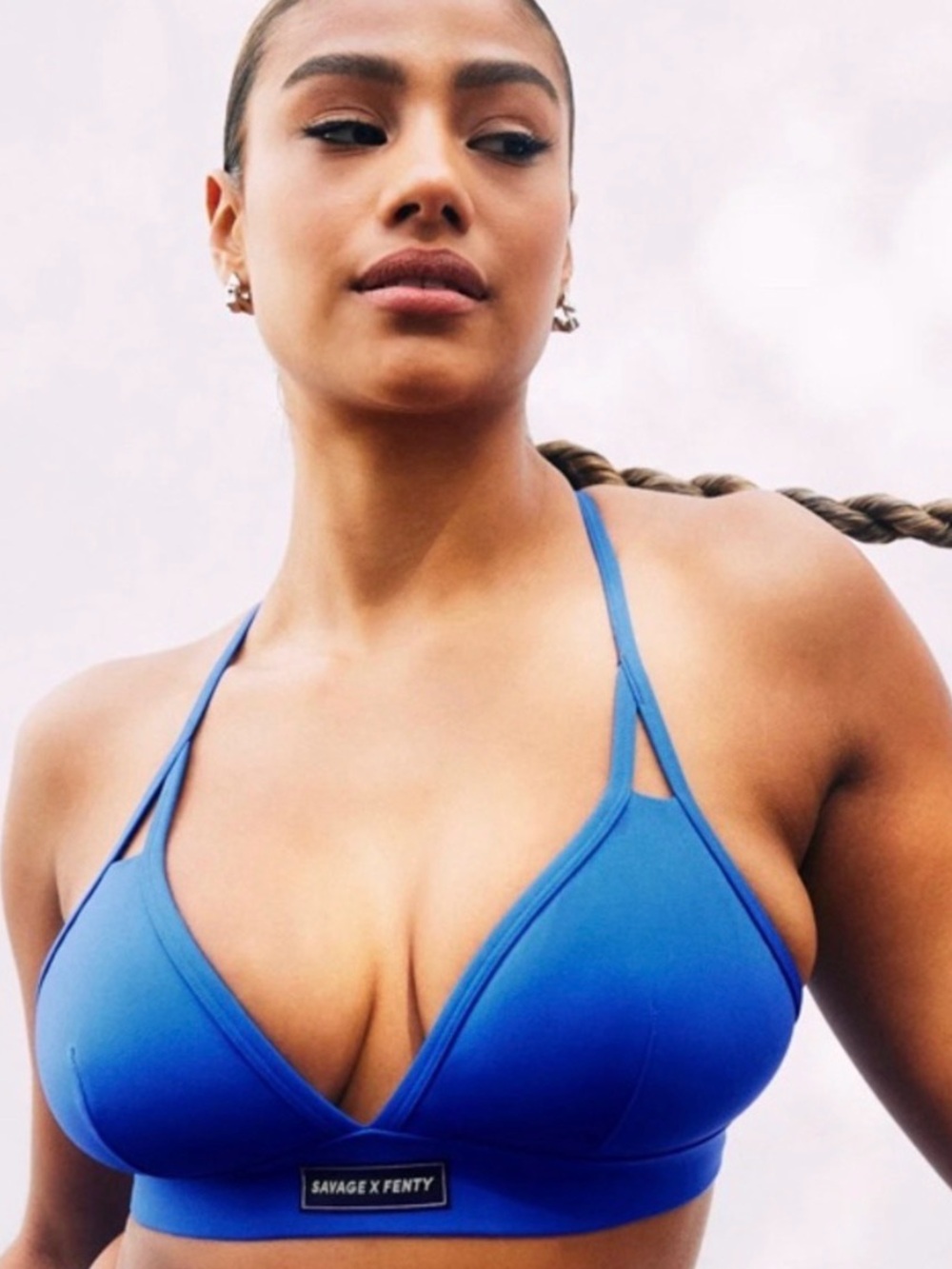 Savage X Fenty blue sports bra